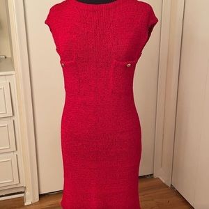 RED CHANEL KNIT DRESS s 42